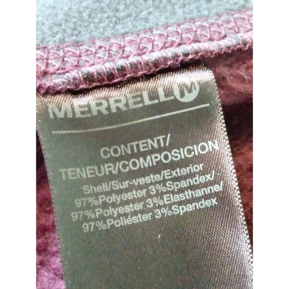 Merrell Jacket Women's M Mauve Fleece Poly Hooded Long Sleeve Full Zip - Picture 5 of 7
